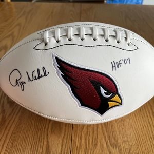 nfl autographed football Cardinals Rodger Wehrli jsa certified HOF 07